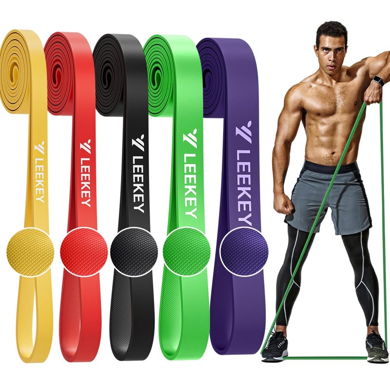 LEEKEY Resistance Bands - Exercise Bands Set  Pull Up Assist  Mobility  Powerlifting Bands - Fitness Training  Home Workouts & Physical Therapy - Image 1